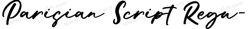 Parisian Script Regu字体转换